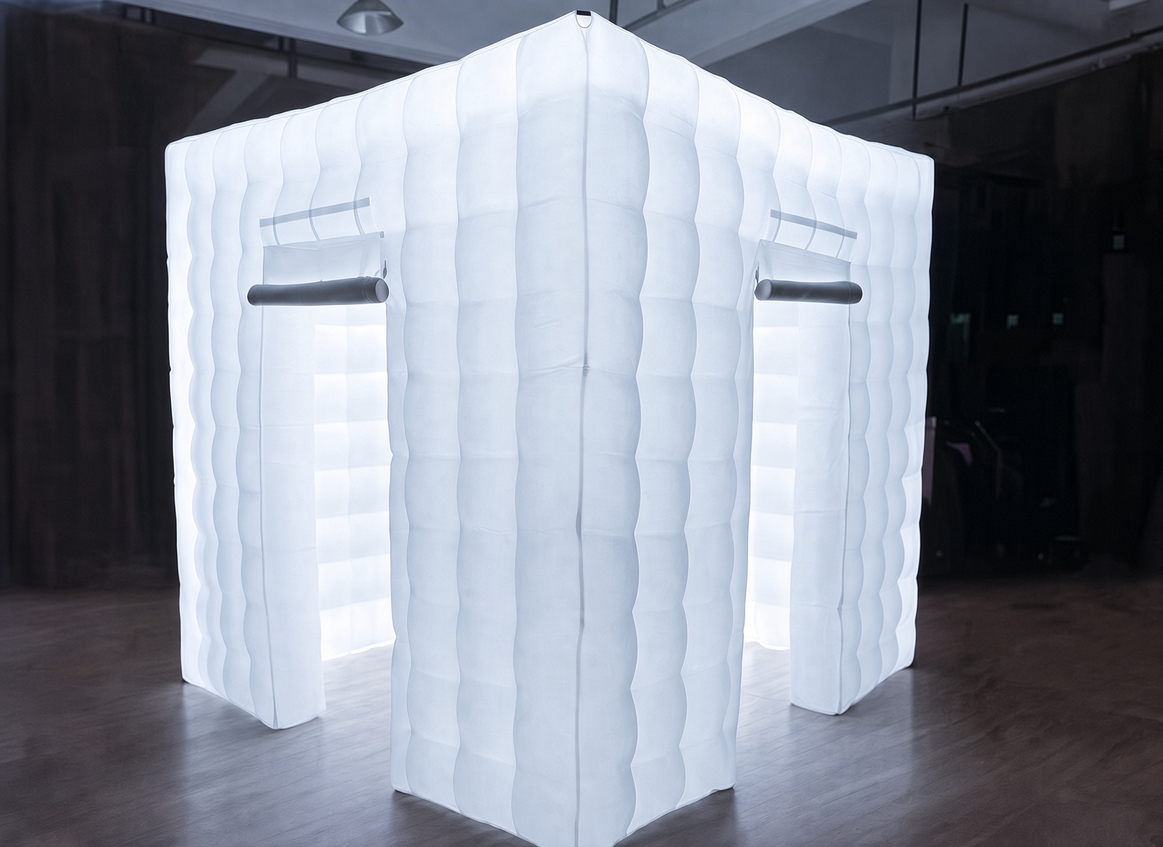 White LED photo booth cube